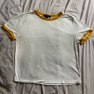 White Trim Crew Neck Tee | Forever 21